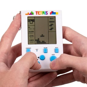 Miniconsola de Tetris con llavero