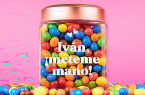Tarro romántico y personalizado M&M 1Kg
