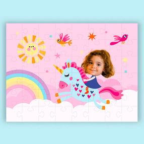 Puzzle personalizado para niñas, "Unicornio"