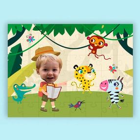 Puzzle personalizado para niños, "Selva"