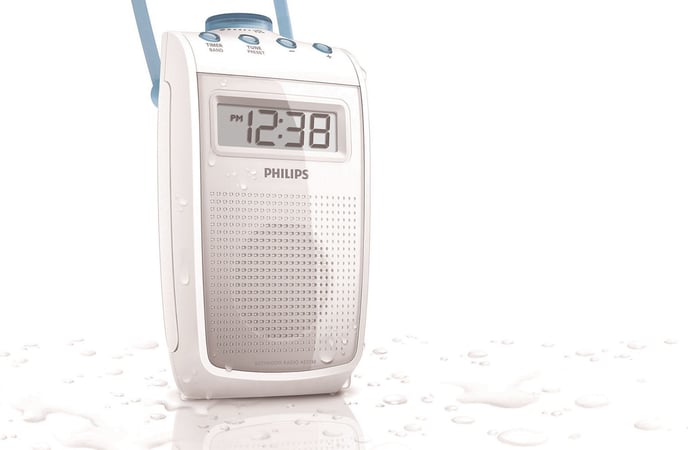 Radio Philips para cantar bajo la ducha