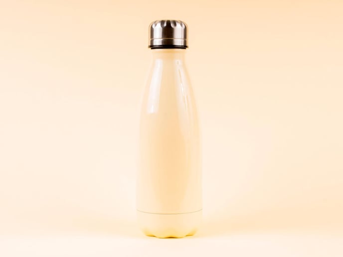 Botella de acero inox. con bombilla y personalizable: Infantil