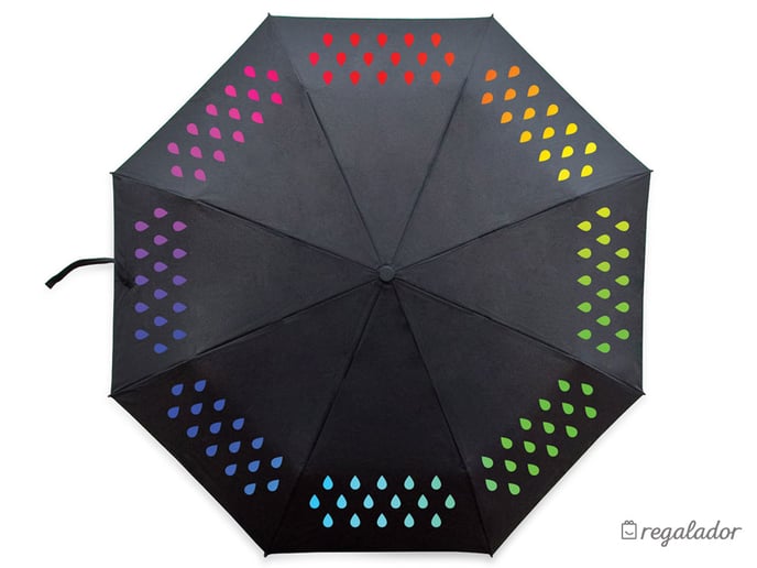 El paraguas que color con la lluvia | Regalador.com