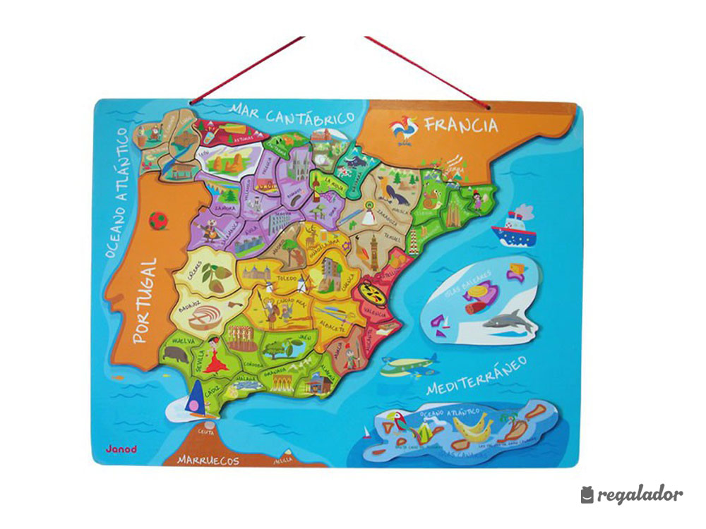 Puzzle magnético de España para niños