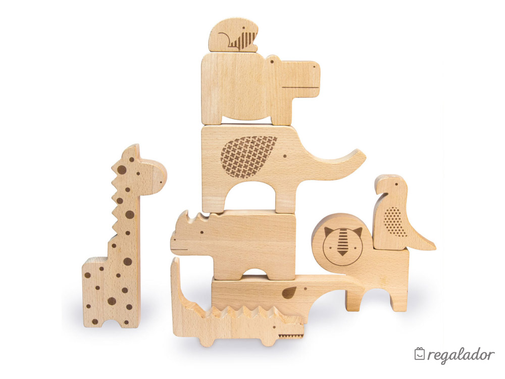 Puzzle madera animales para bebe - Regaliz Distribuciones Español