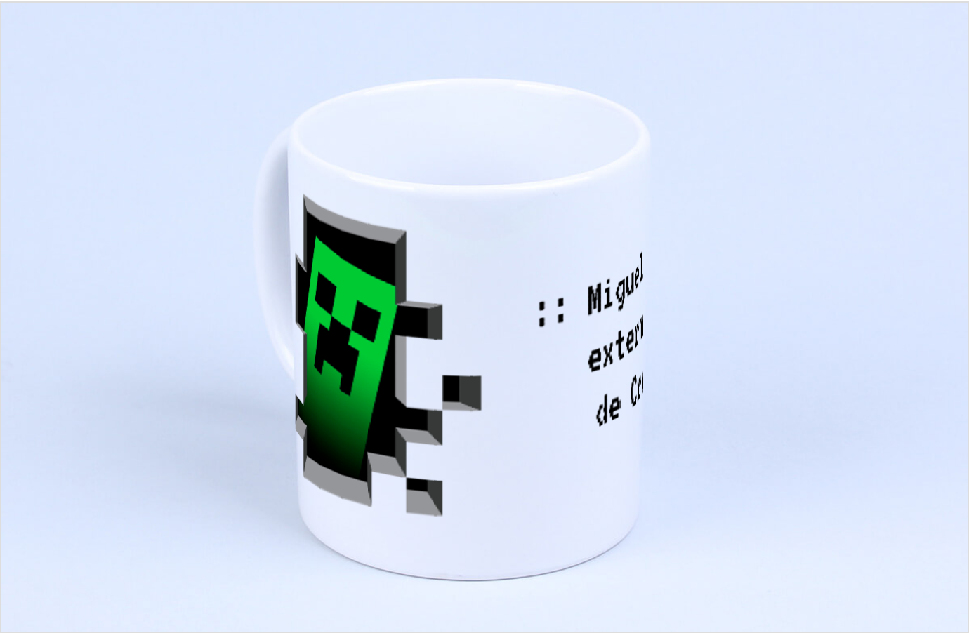 Taza de Minecraft personalizada por sublimación ☎️ SubliStamp Tazas Blanca